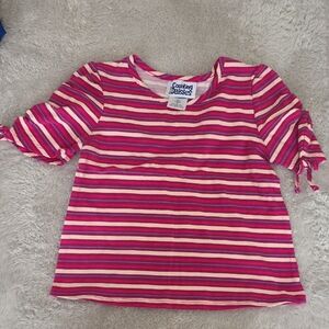 Counting Daisies Girls' Pink Striped Short-Sleeve Tee
